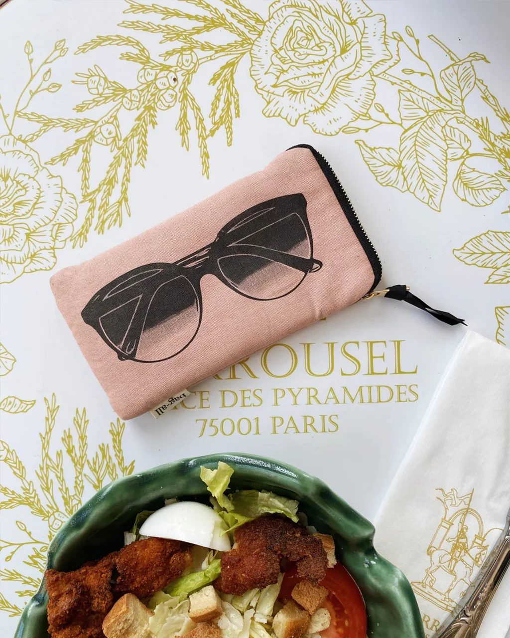 Bag-all Glasses Case with Outside Pocket - Pink/Blush - Image 2