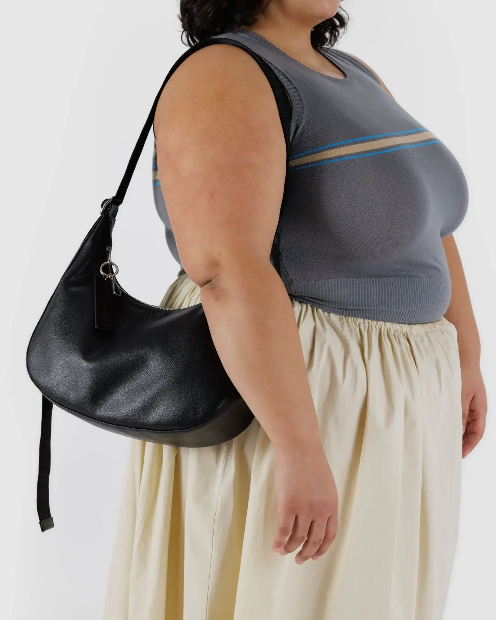 Baggu Medium Recycled Leather Crescent Bag - Image 3