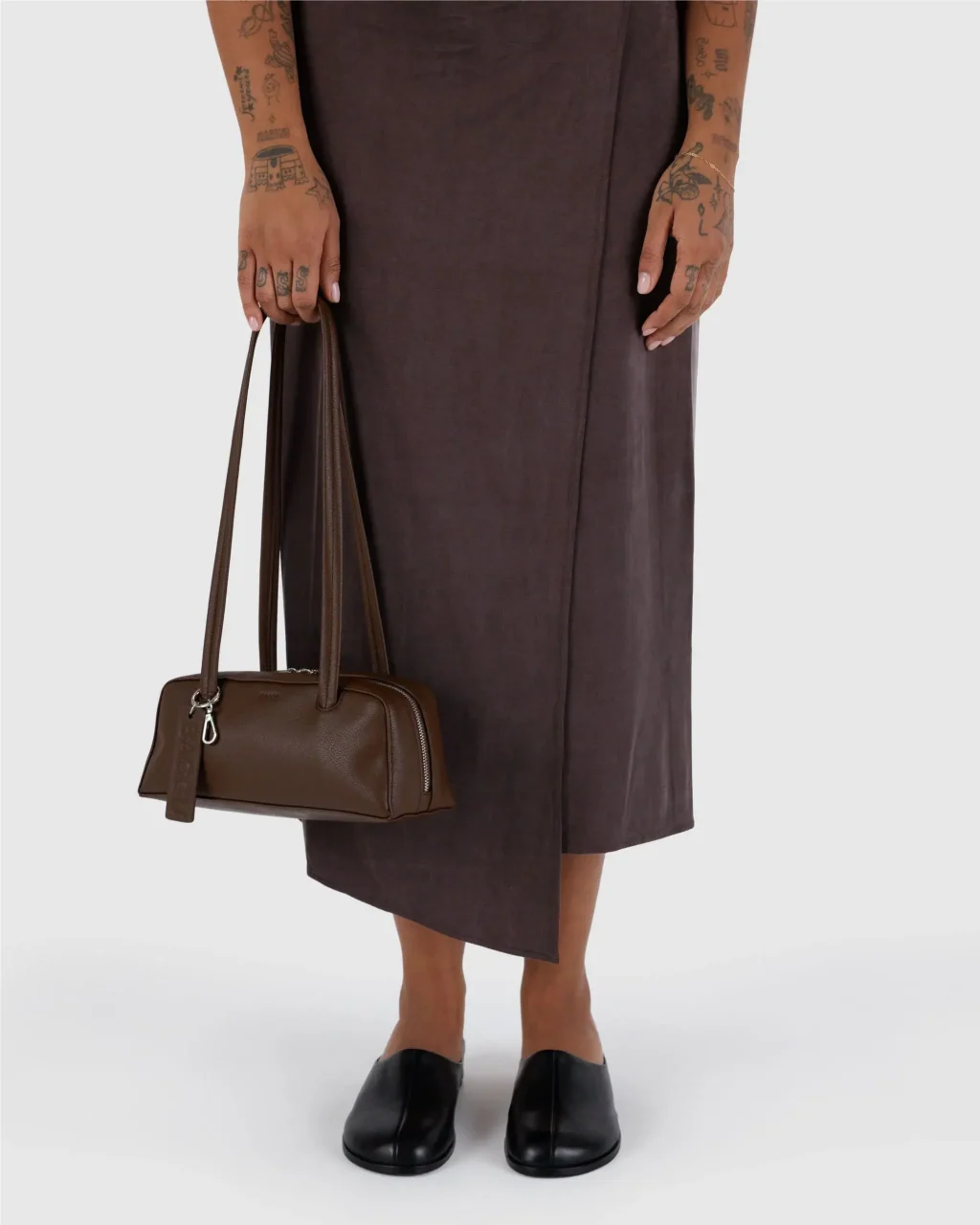 Baggu Small Recycled Leather Bowler Bag - Image 10