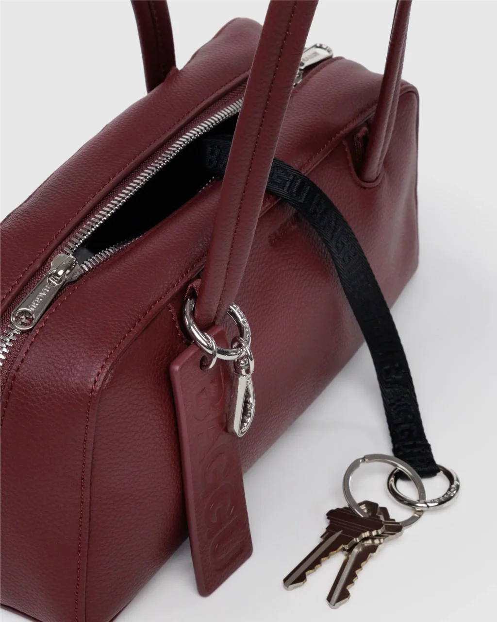 Baggu Small Recycled Leather Bowler Bag - Image 13