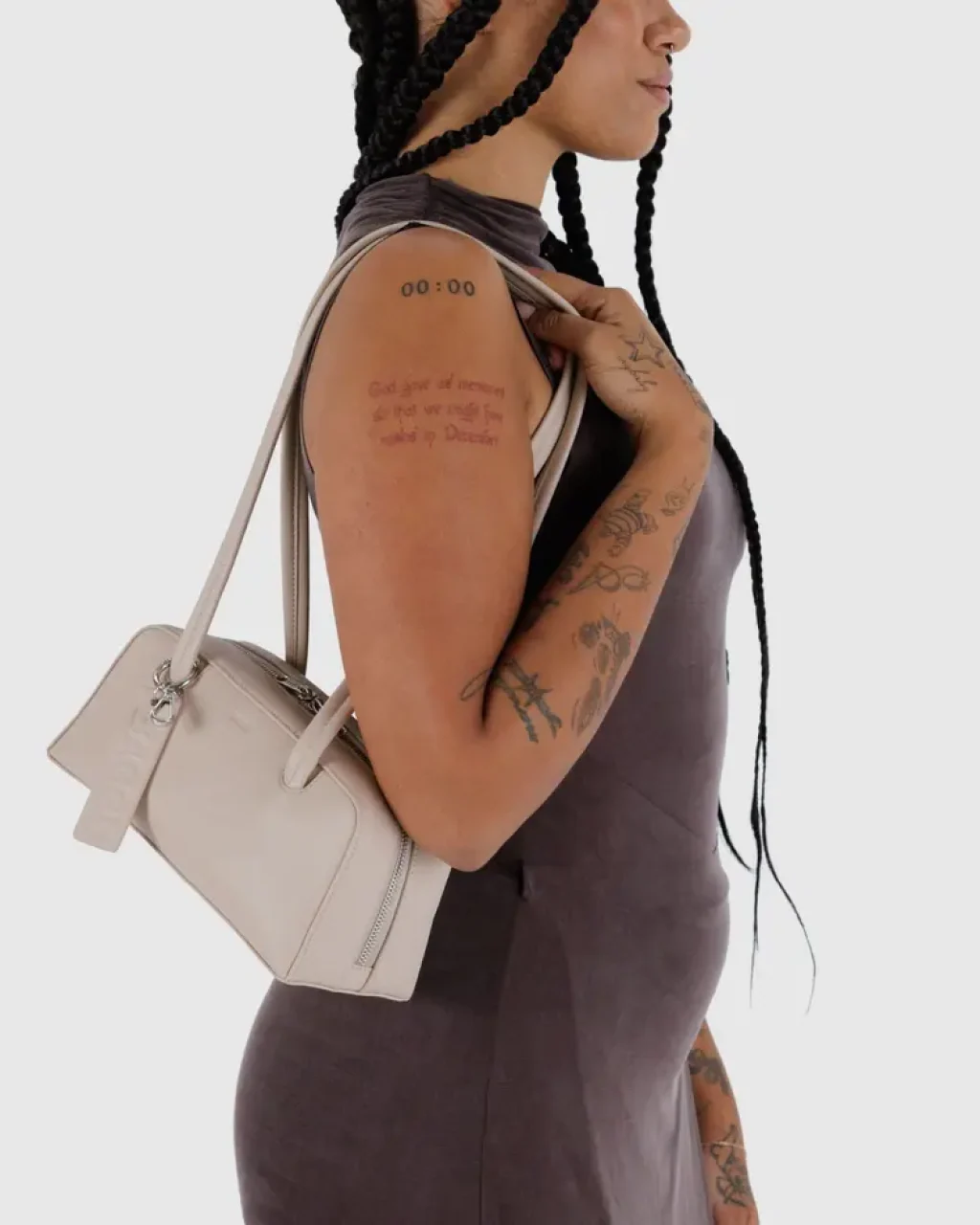 Baggu Small Recycled Leather Bowler Bag - Image 18