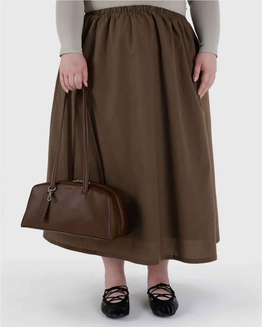 Baggu Recycled Leather Bowler Bag - Image 10