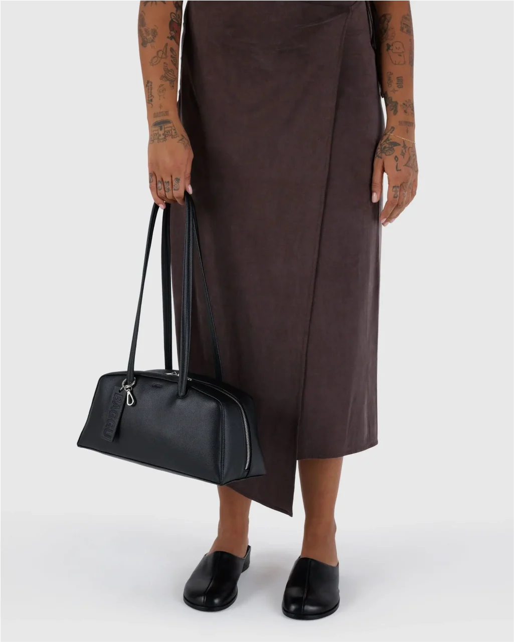 Baggu Recycled Leather Bowler Bag - Image 5