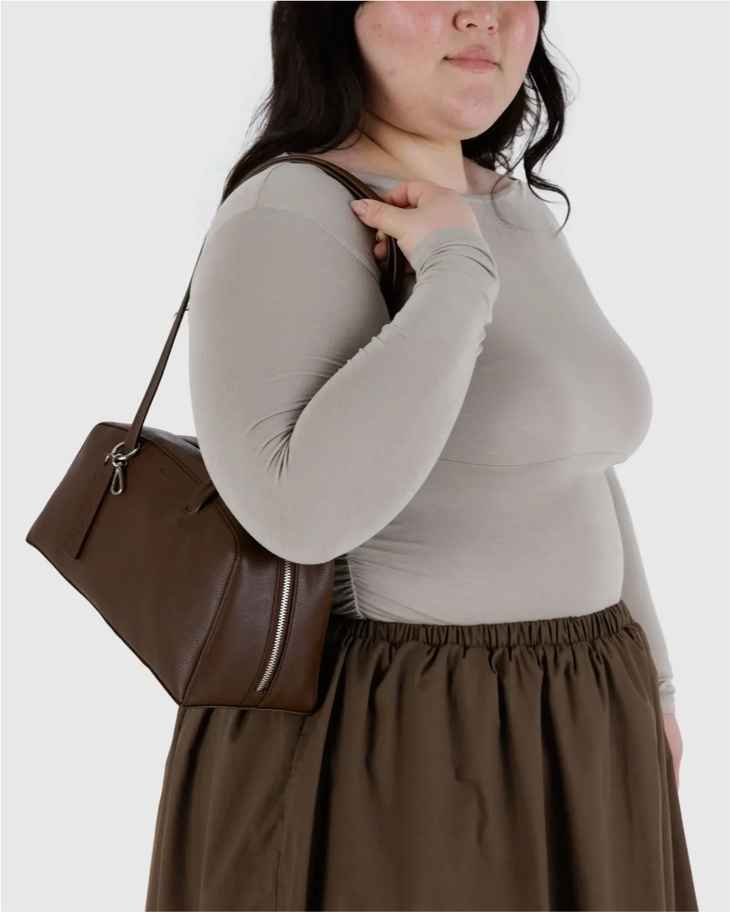 Baggu Recycled Leather Bowler Bag - Image 7