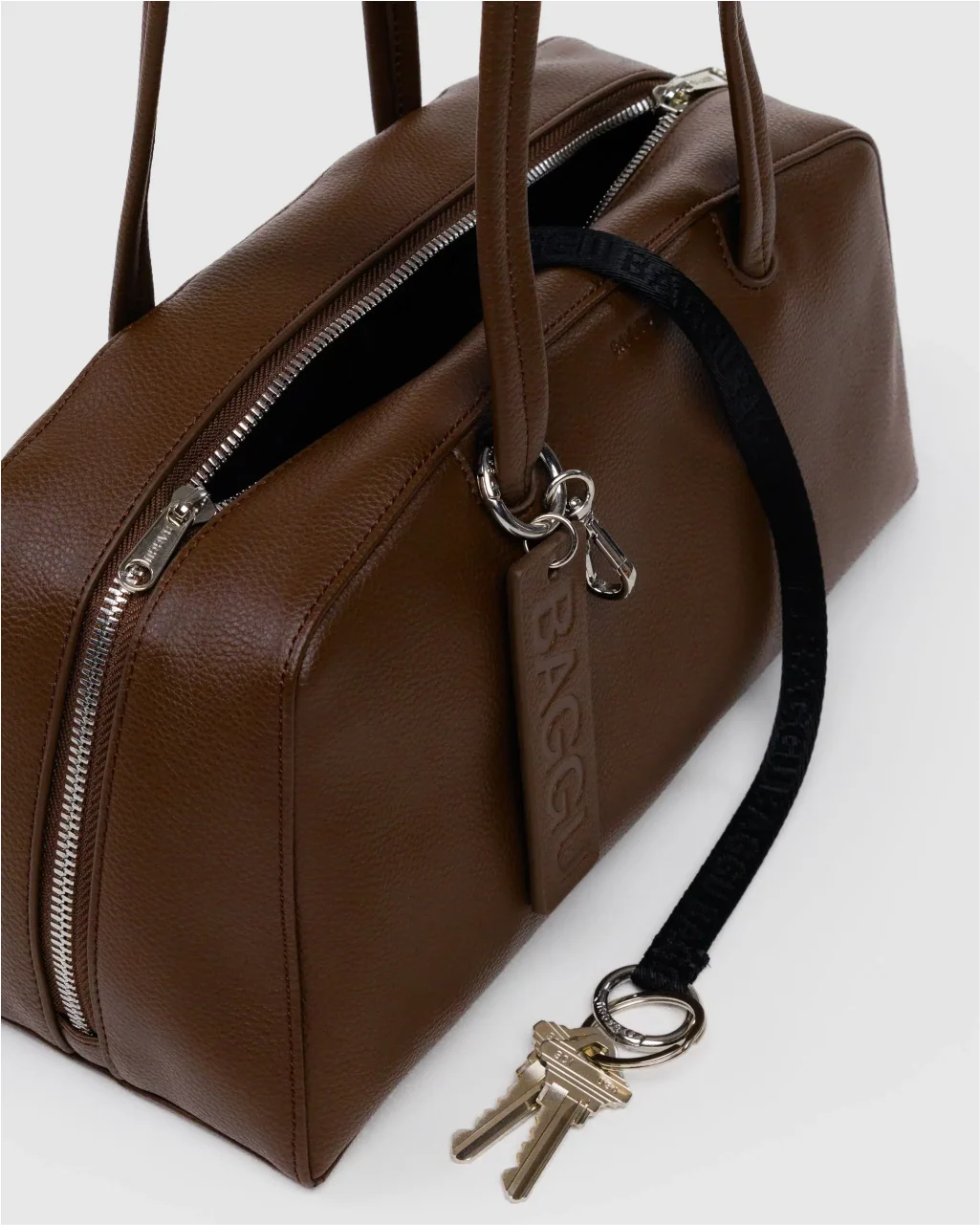 Baggu Recycled Leather Bowler Bag - Image 8