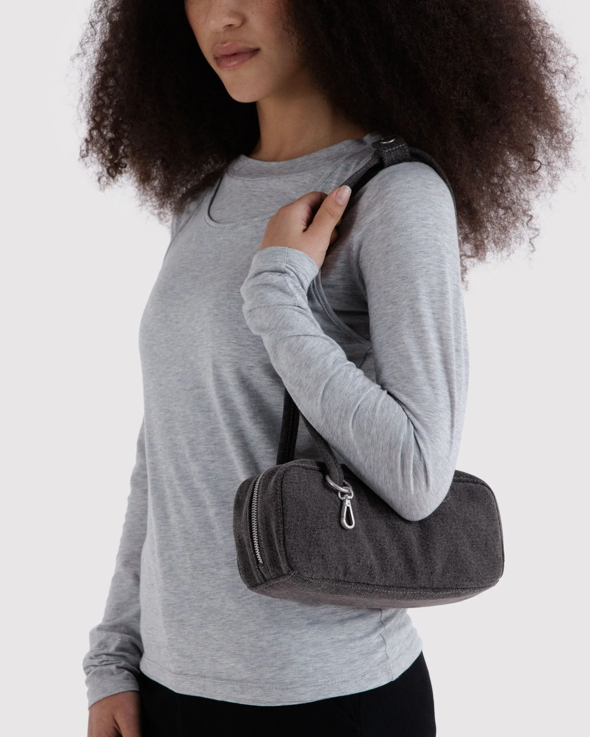 Baggu Small Denim Bowler Bag - Image 2