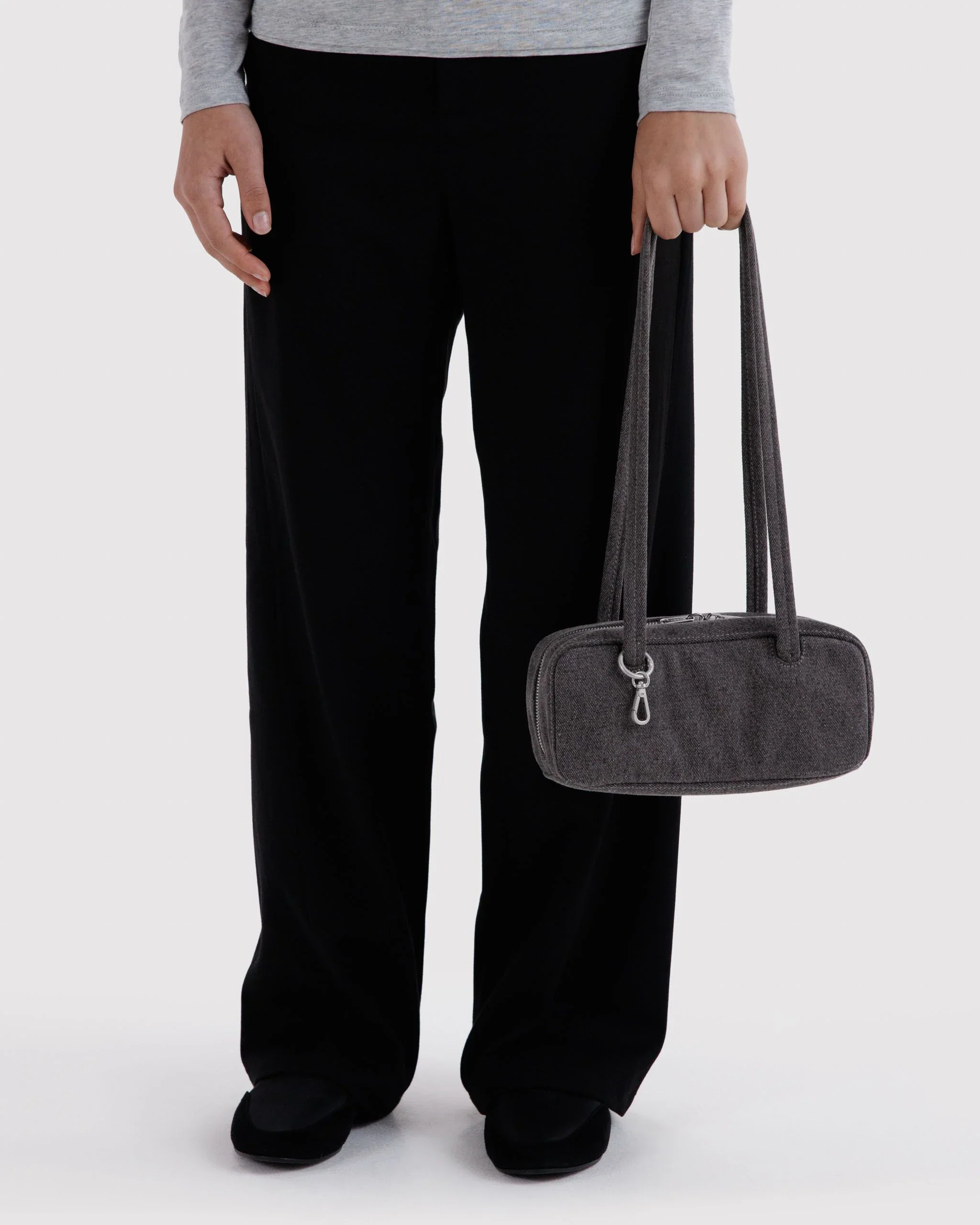 Baggu Small Denim Bowler Bag - Image 3