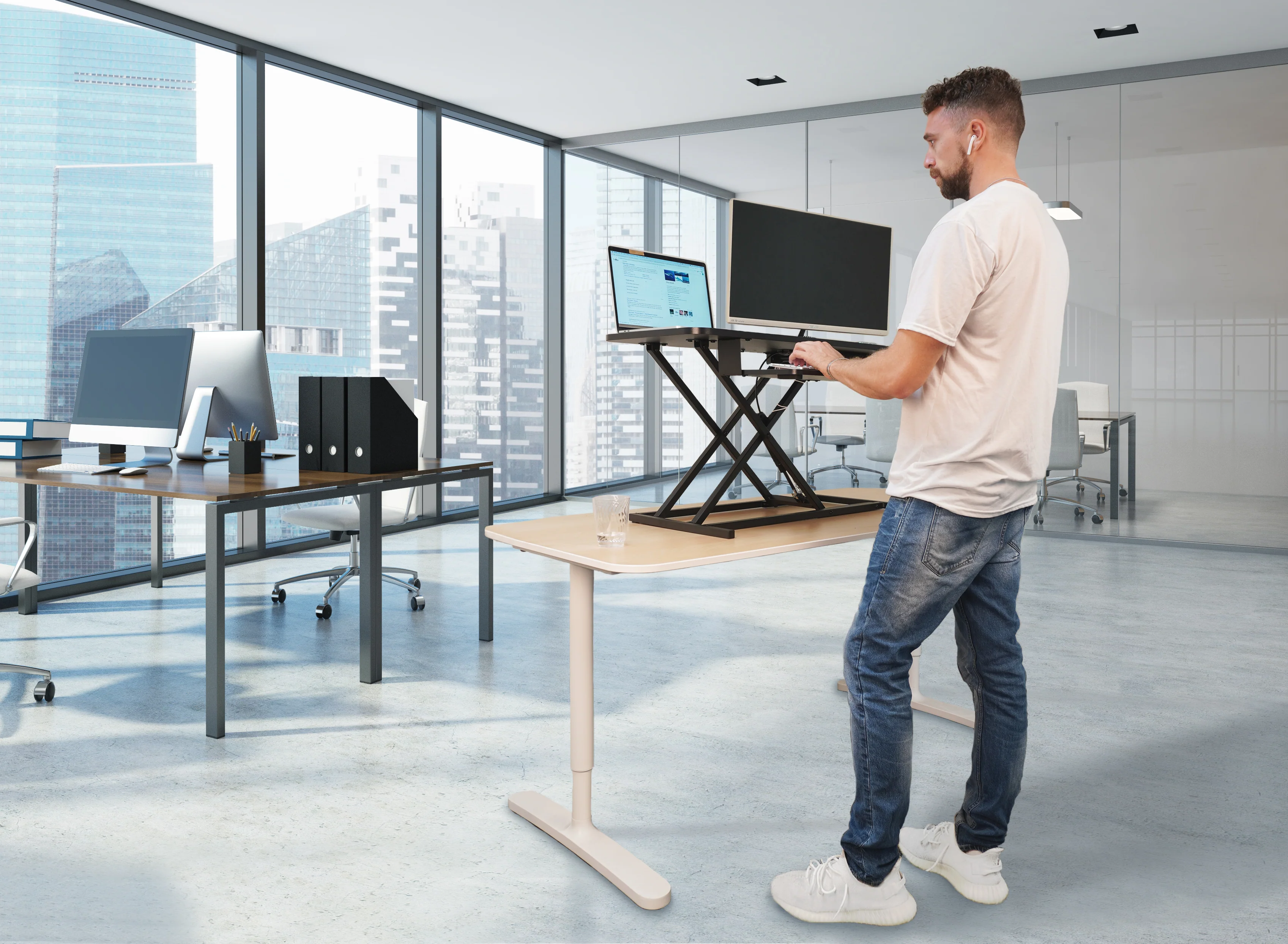 OCOMMO Standing Desk Converter - Black - Image 6