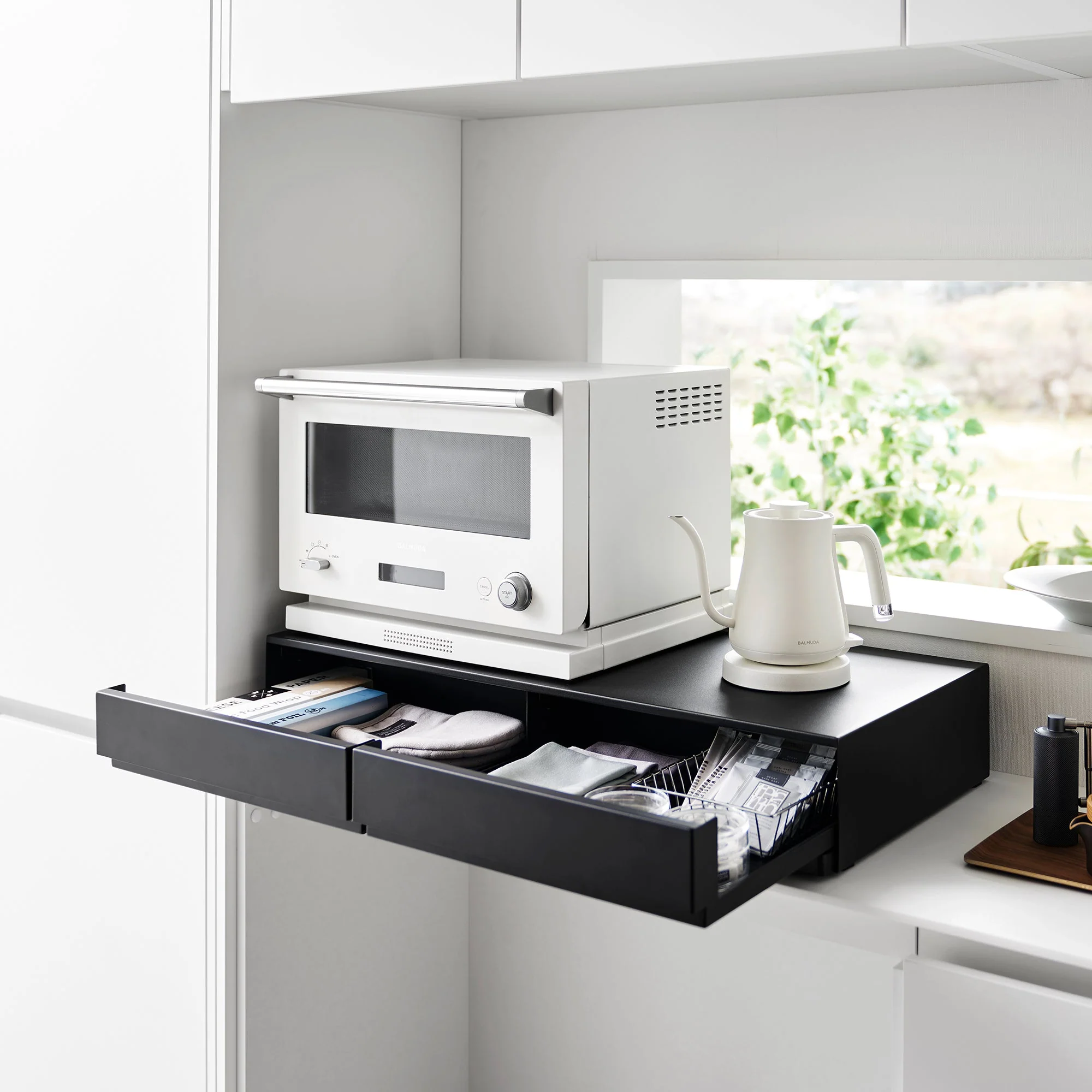 Yamazaki Home Wide Countertop Drawer with Pull-Out Shelf - Image 15