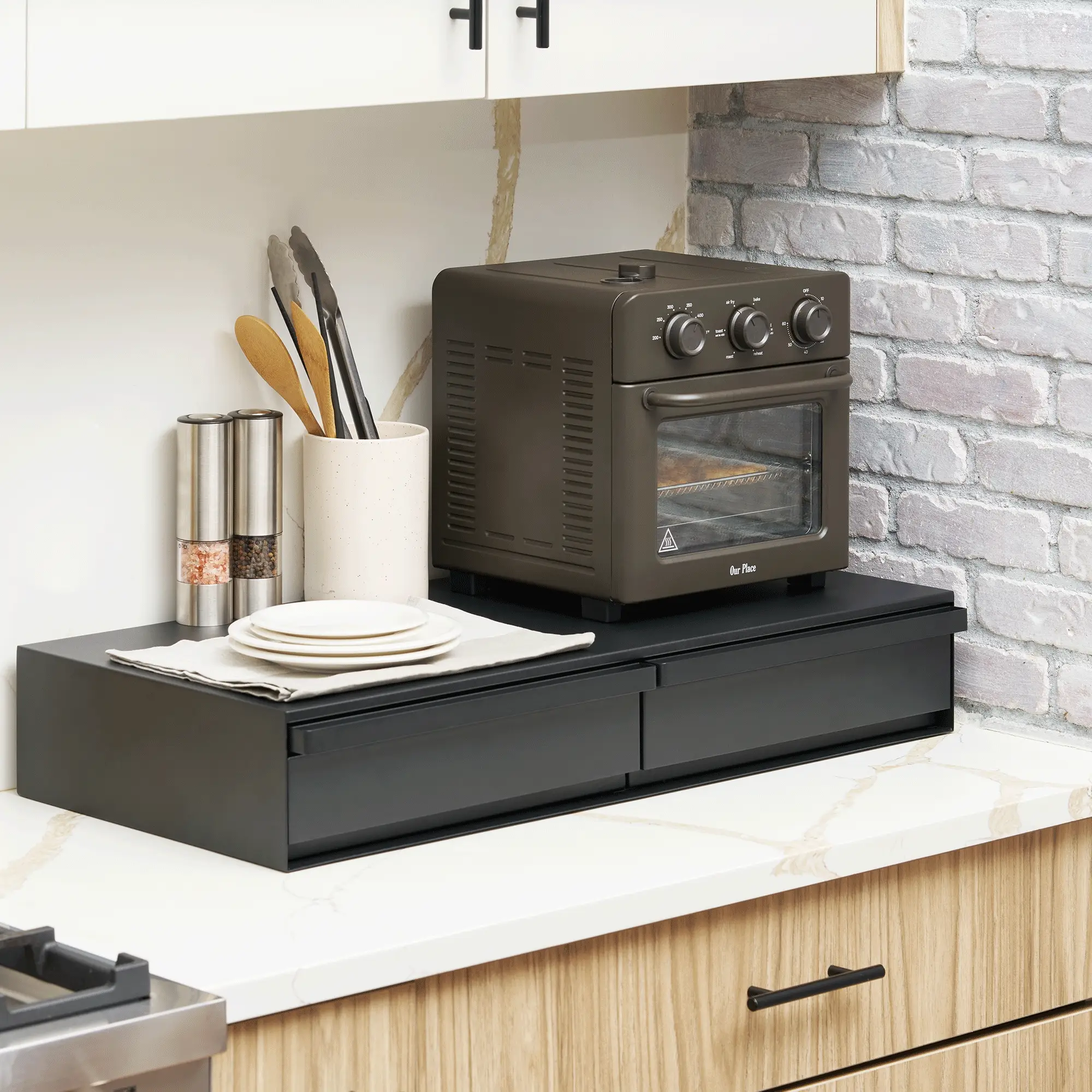 Yamazaki Home Wide Countertop Drawer with Pull-Out Shelf - Image 17