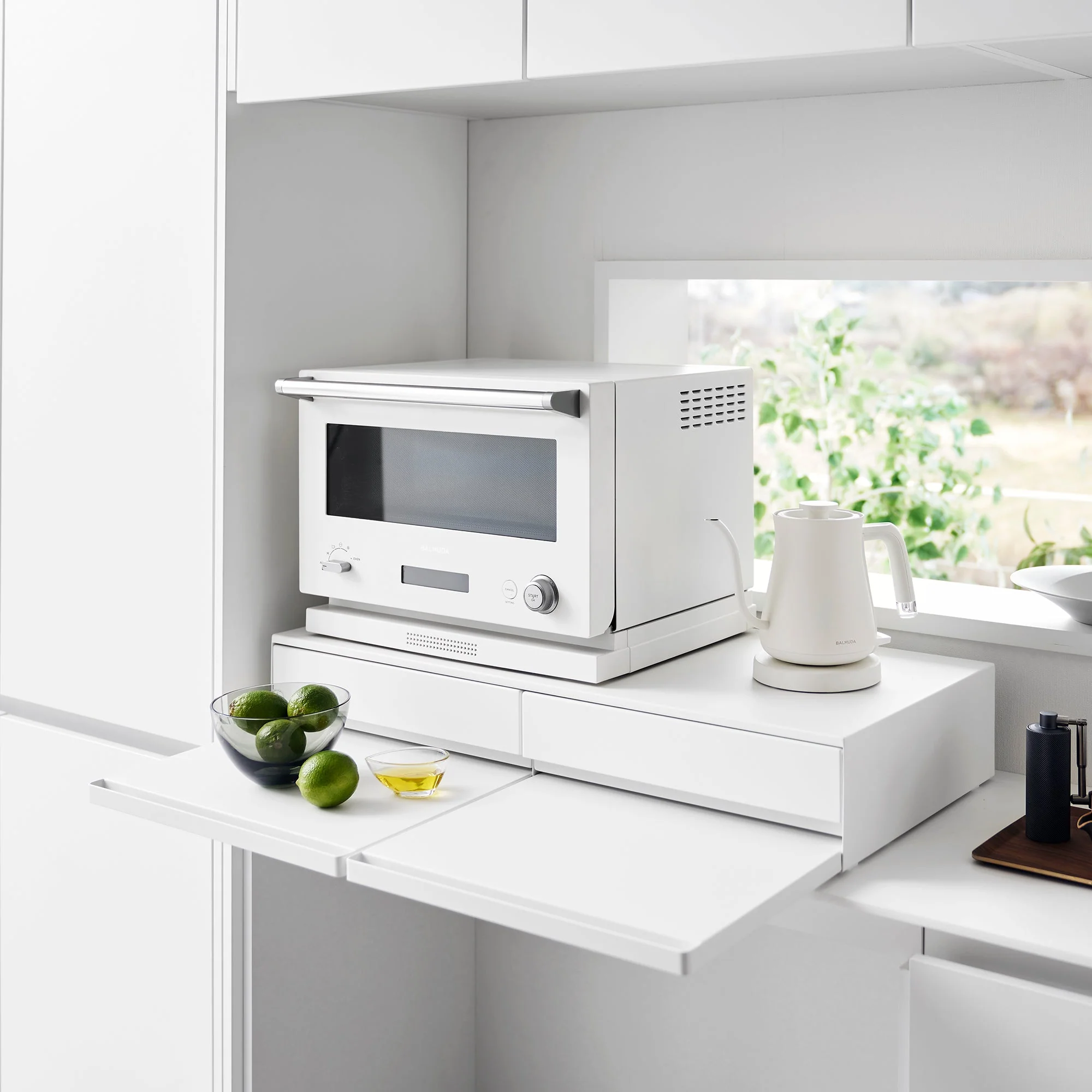 Yamazaki Home Wide Countertop Drawer with Pull-Out Shelf - Image 5