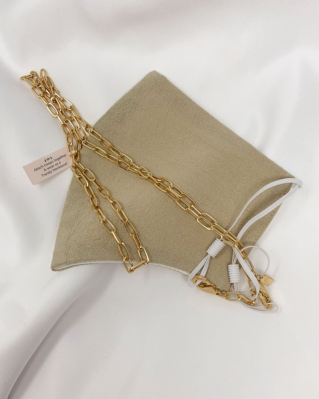 Dainty Oval Chain Face Cover / Glasses Chain - Image 3