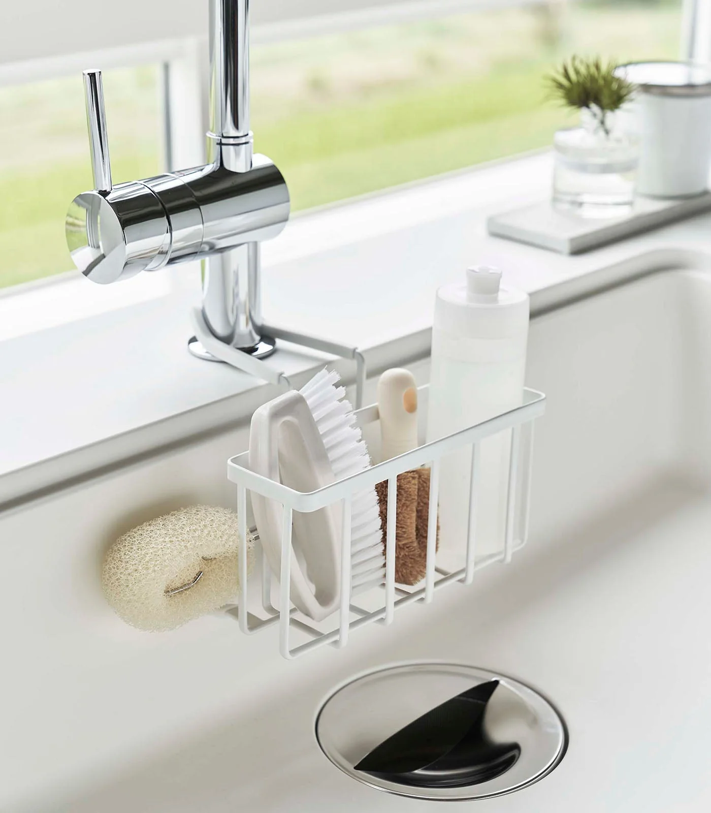 Yamazaki Home Faucet-Hanging Sponge Caddy