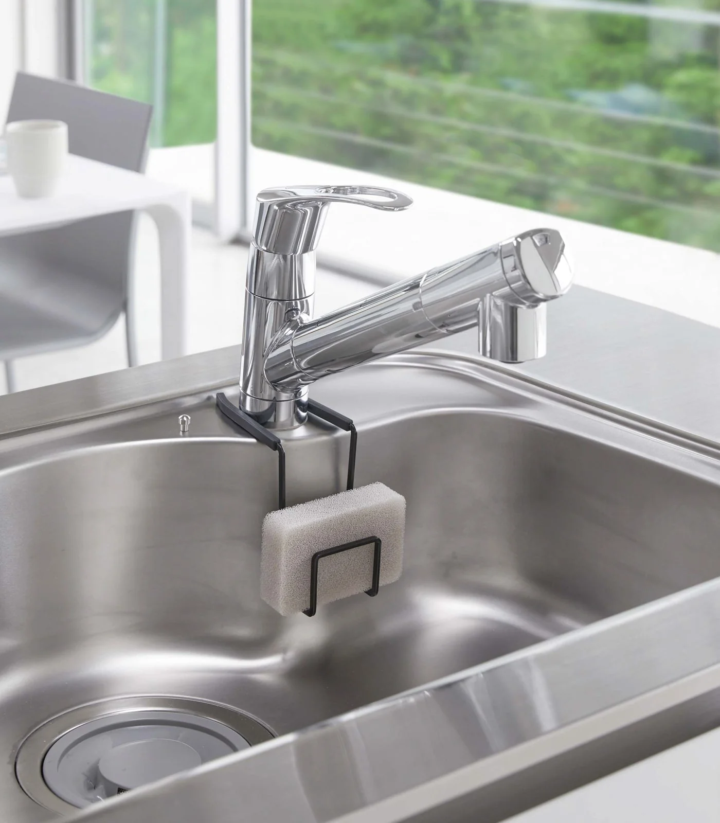 Yamazaki Home Faucet-Hanging Sponge Holder - Single - Steel - Image 5