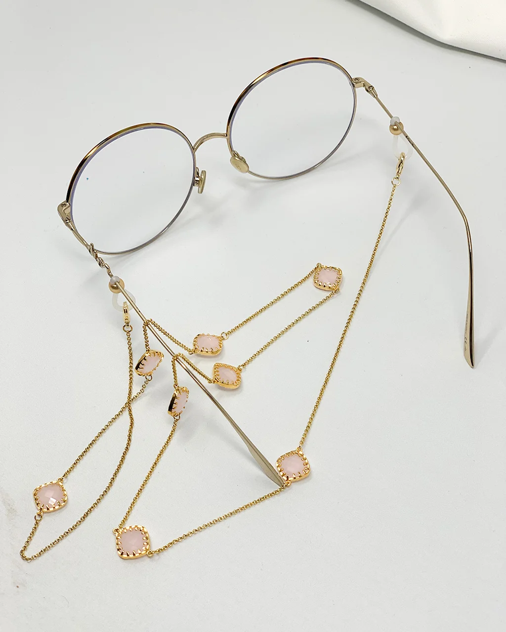 Gemstone Convertible Face Cover / Glasses Chain