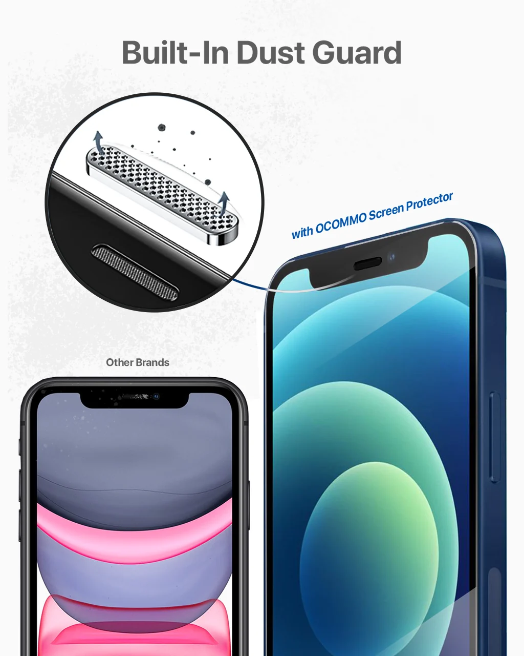 OCOMMO 9H Glass Screen Protector for iPhone 12/12 Pro - Image 3