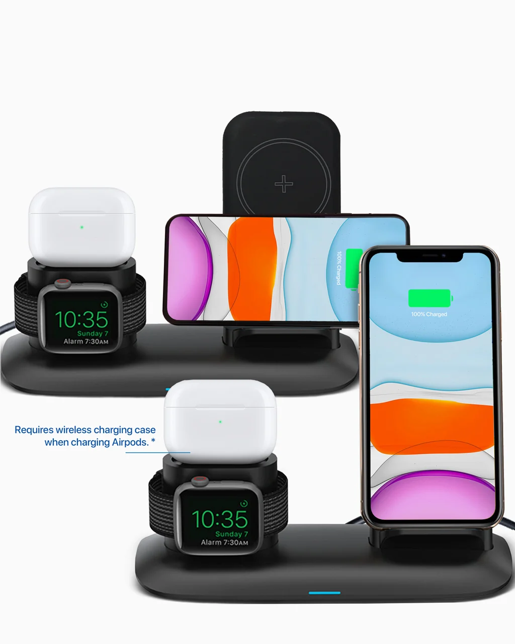OCOMMO 3in1 Wireless Charger With Watch Charger Insert - Image 4