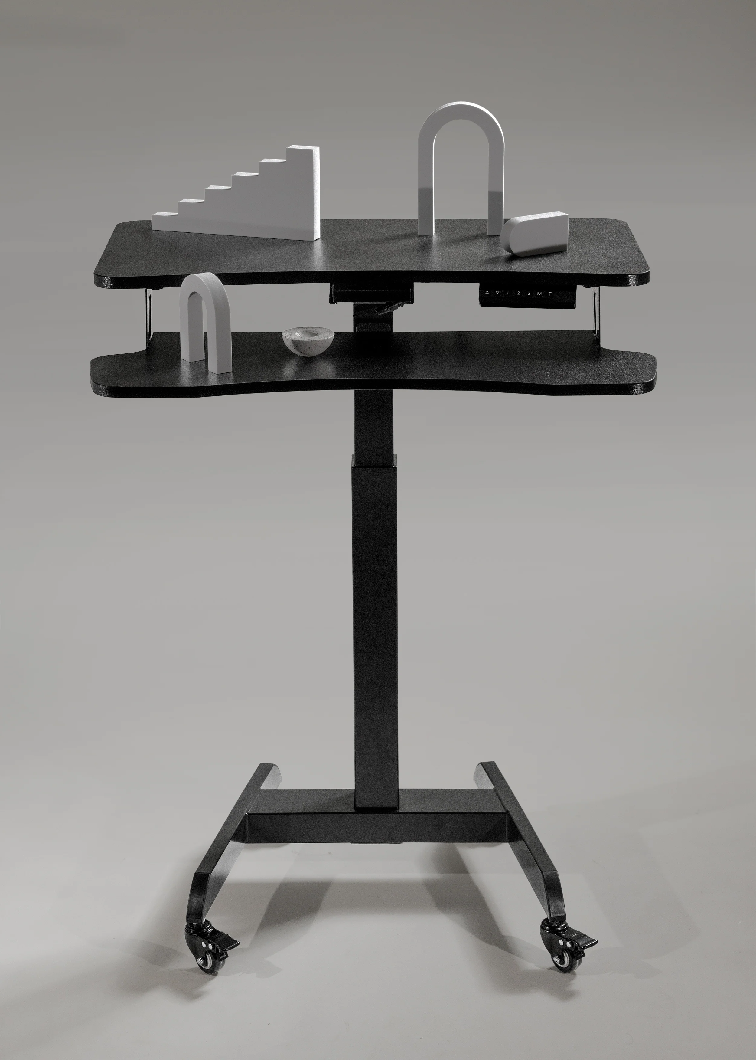 OCOMMO Mobile Auto Rise Desk with Keyboard Tray - Image 5