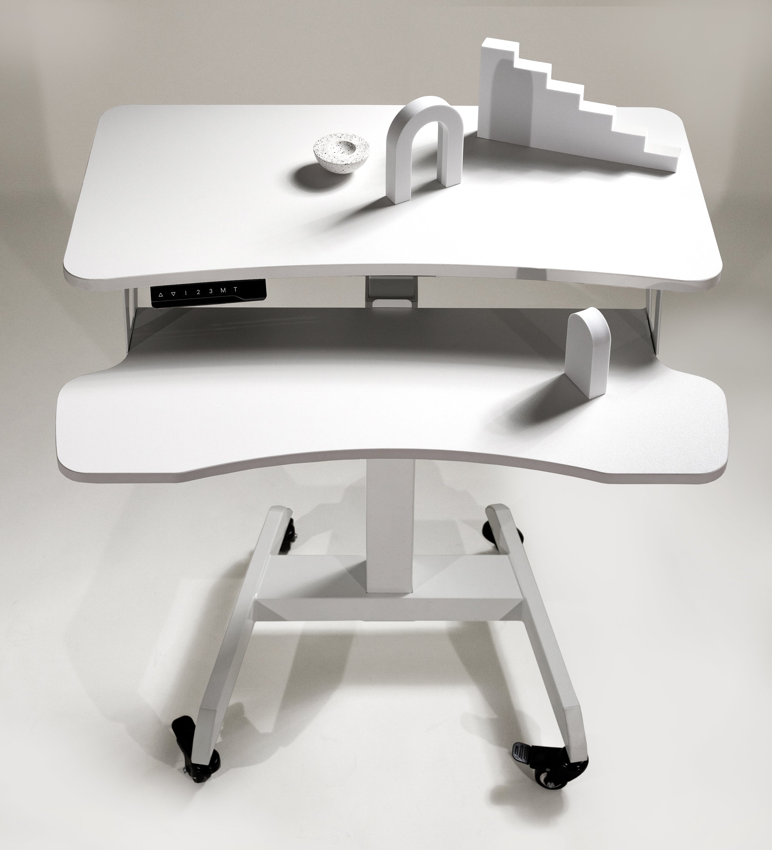 OCOMMO Mobile Auto Rise Desk with Keyboard Tray - Image 9