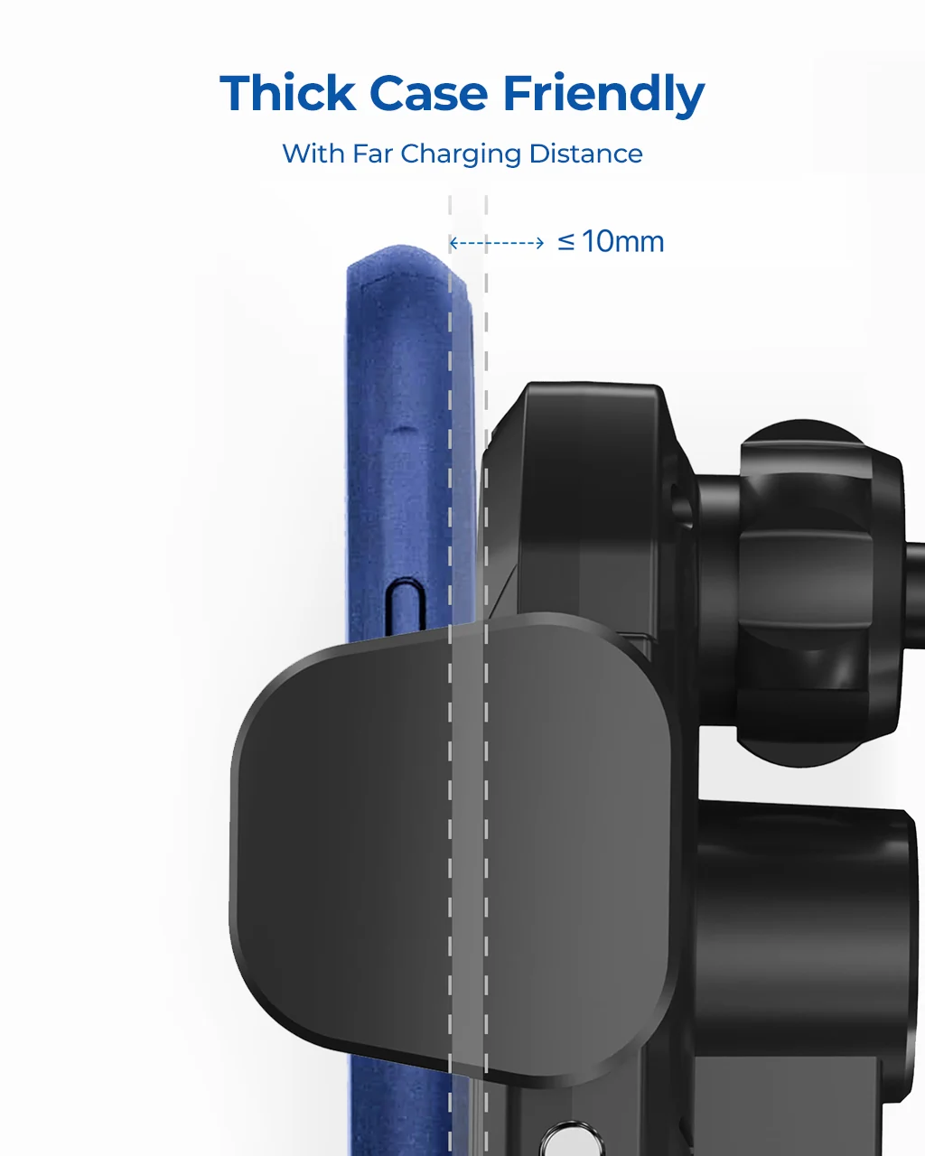 OCOMMO Qi Fast Wireless Car Charger - Glass - Image 7