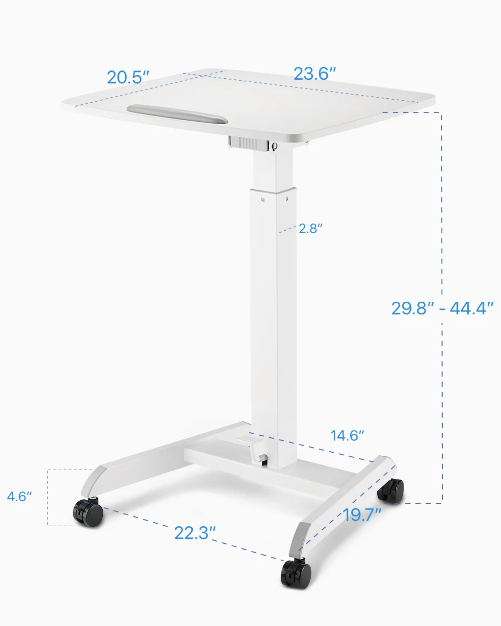OCOMMO *UPGRADED* Height Adjustable Laptop Stand Workstation with Wheels - Image 3