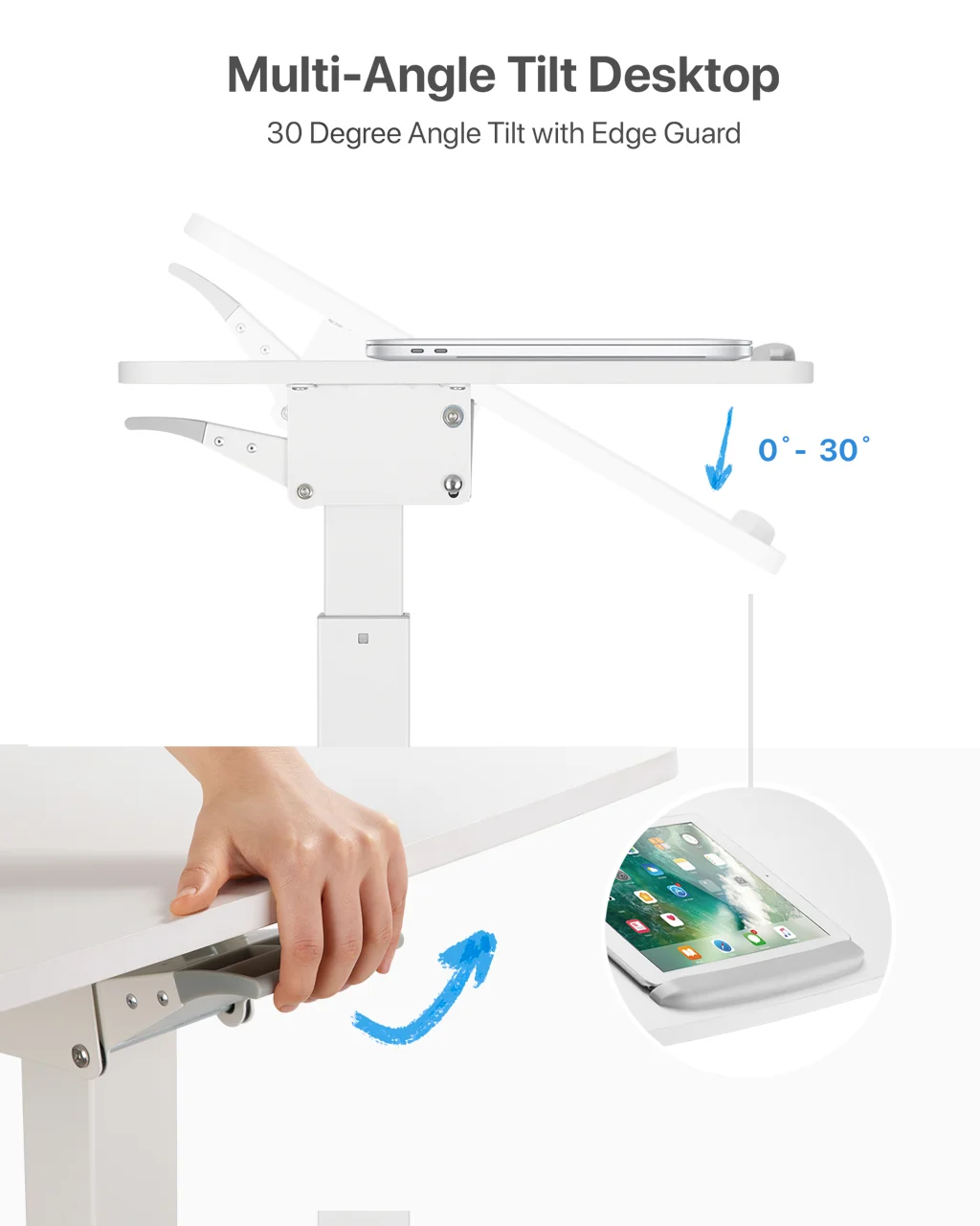 OCOMMO *UPGRADED* Height Adjustable Laptop Stand Workstation with Wheels - Image 4