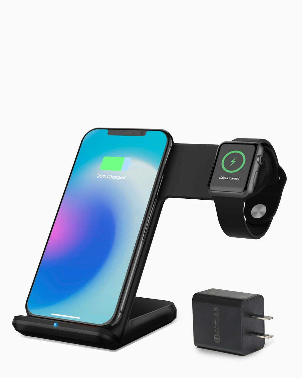 Ocommo Wireless Charge Dock 2-in-1 Black - Image 4