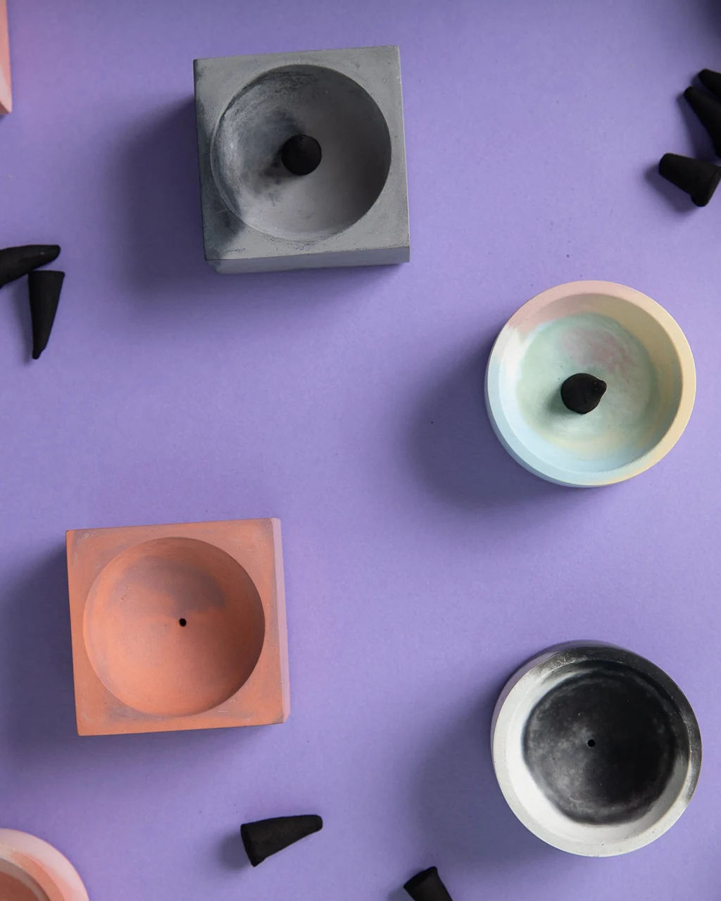 Pretti.Cool Round Incense Holders - Marbled - Image 5