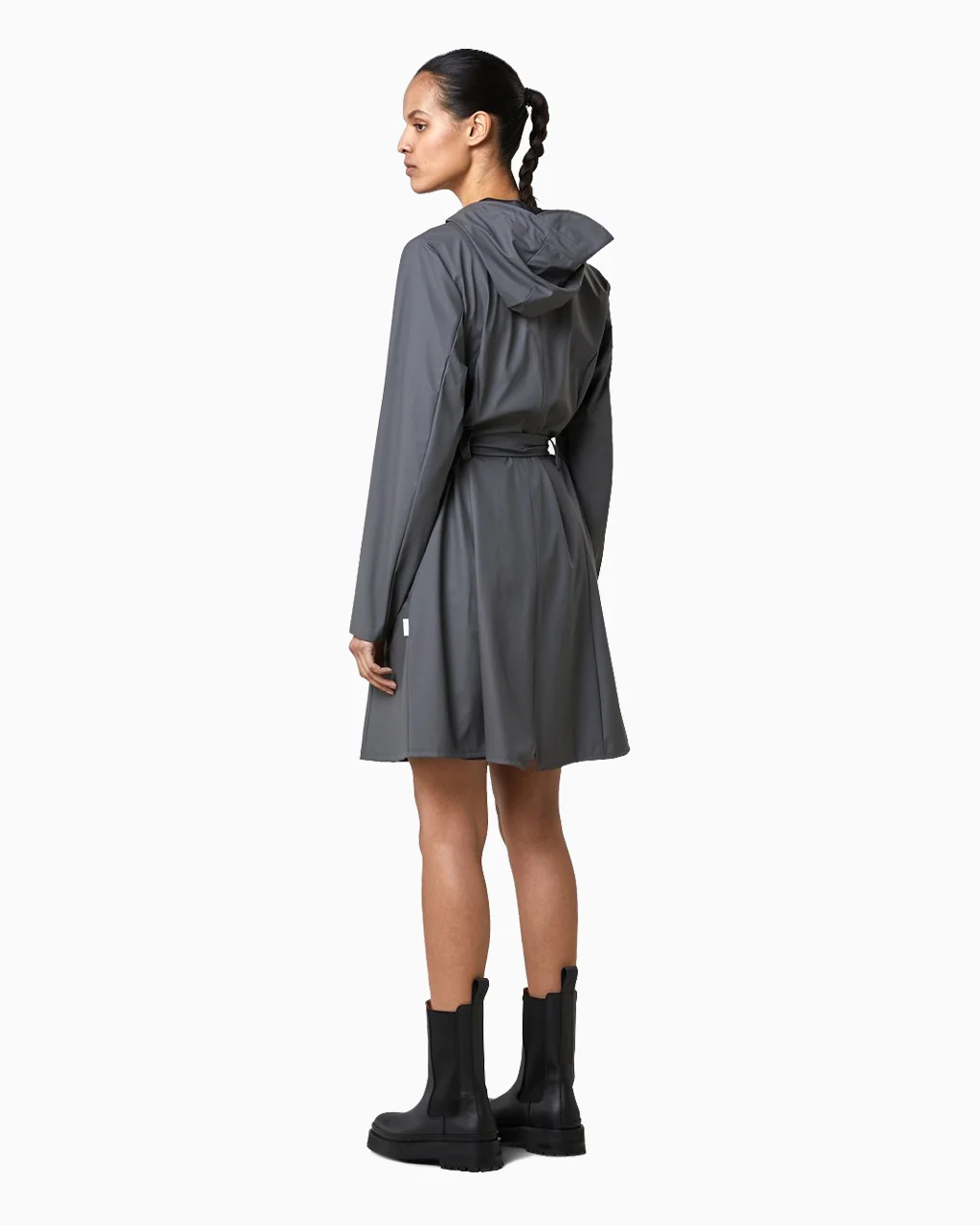 RAINS Curve Jacket - Charcoal - Image 3