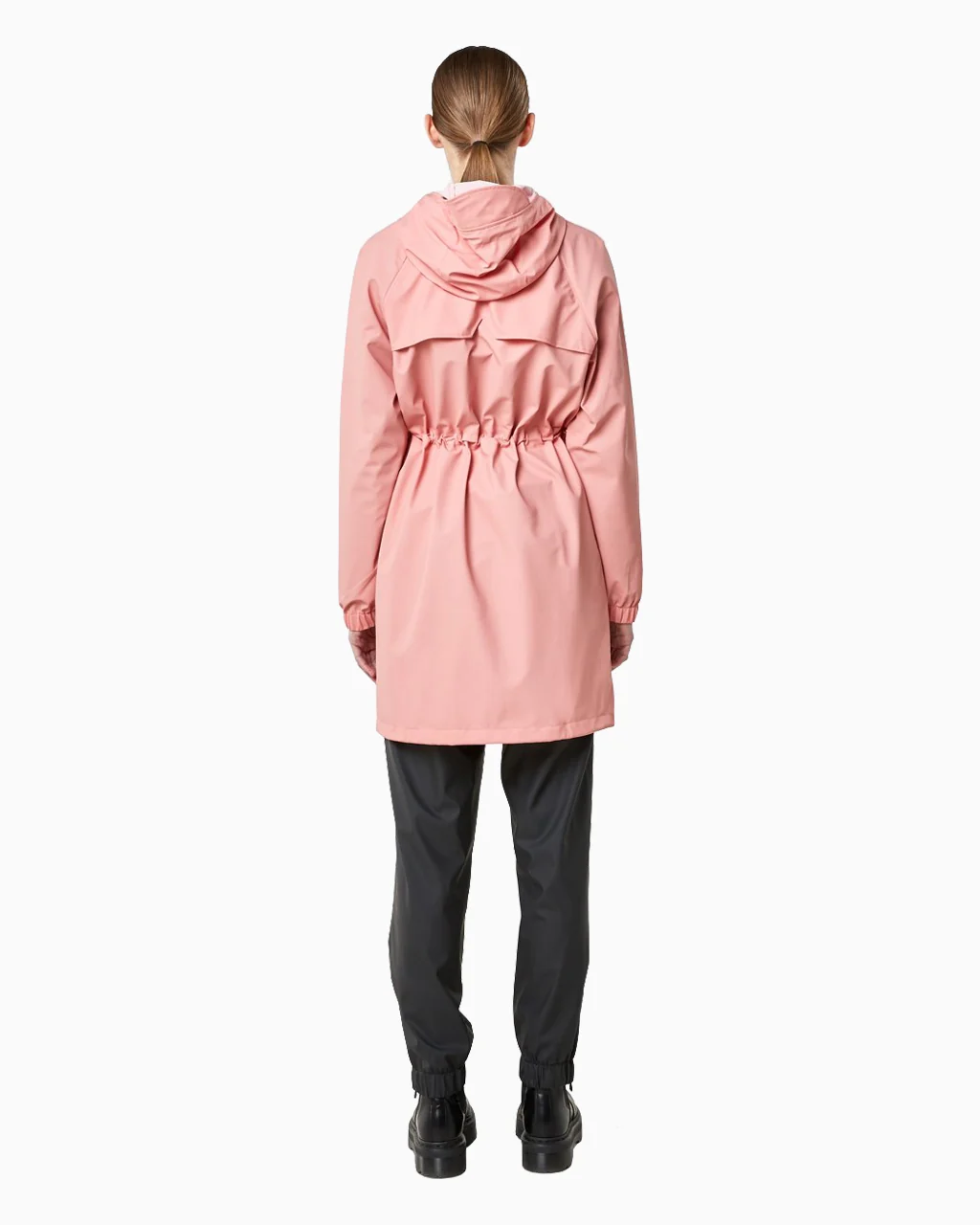 RAINS Long W Jacket - Coral - Image 3