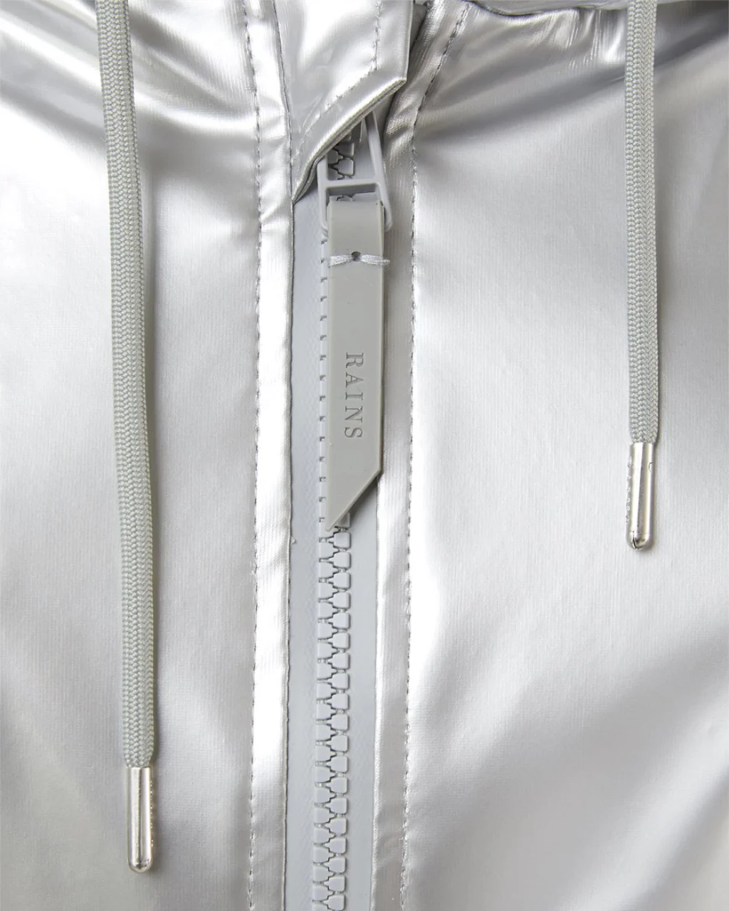 RAINS Long W Jacket - Silver - Image 5