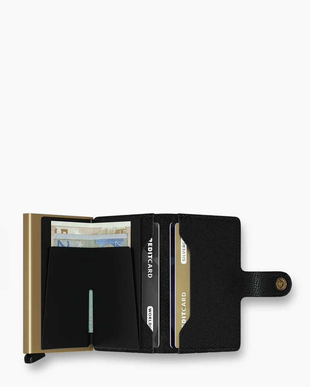 Secrid Mini Wallet Crisple Black and Gold - Image 2