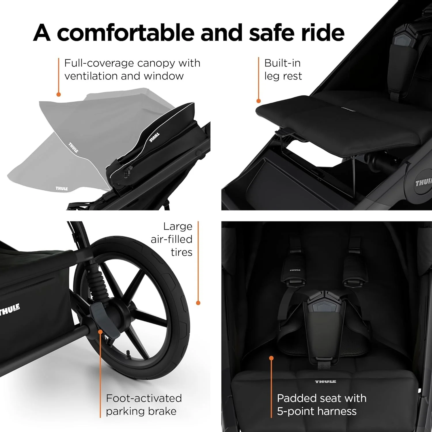Thule Urban Glide 4-Wheel All-Terrain Single Stroller - Image 7