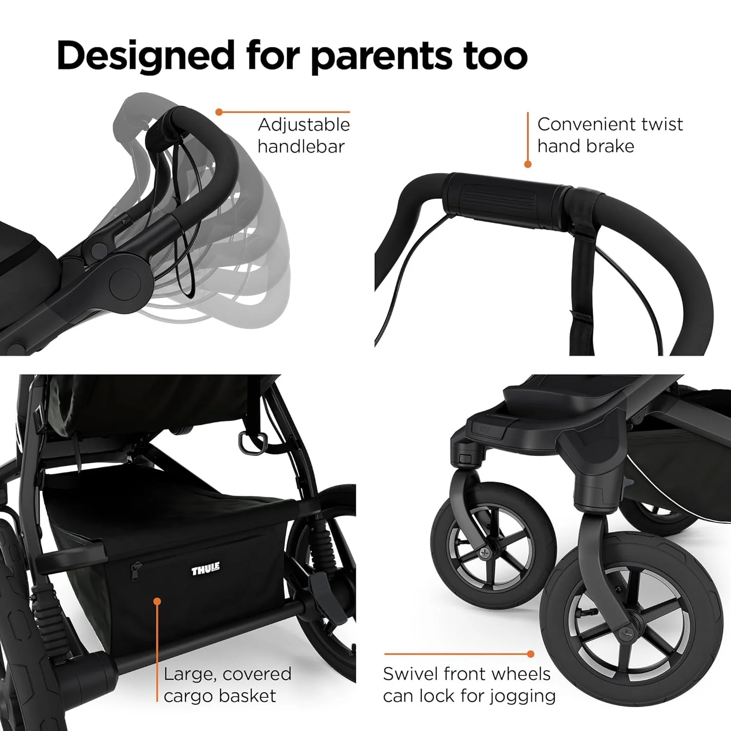 Thule Urban Glide 4-Wheel All-Terrain Single Stroller - Image 8