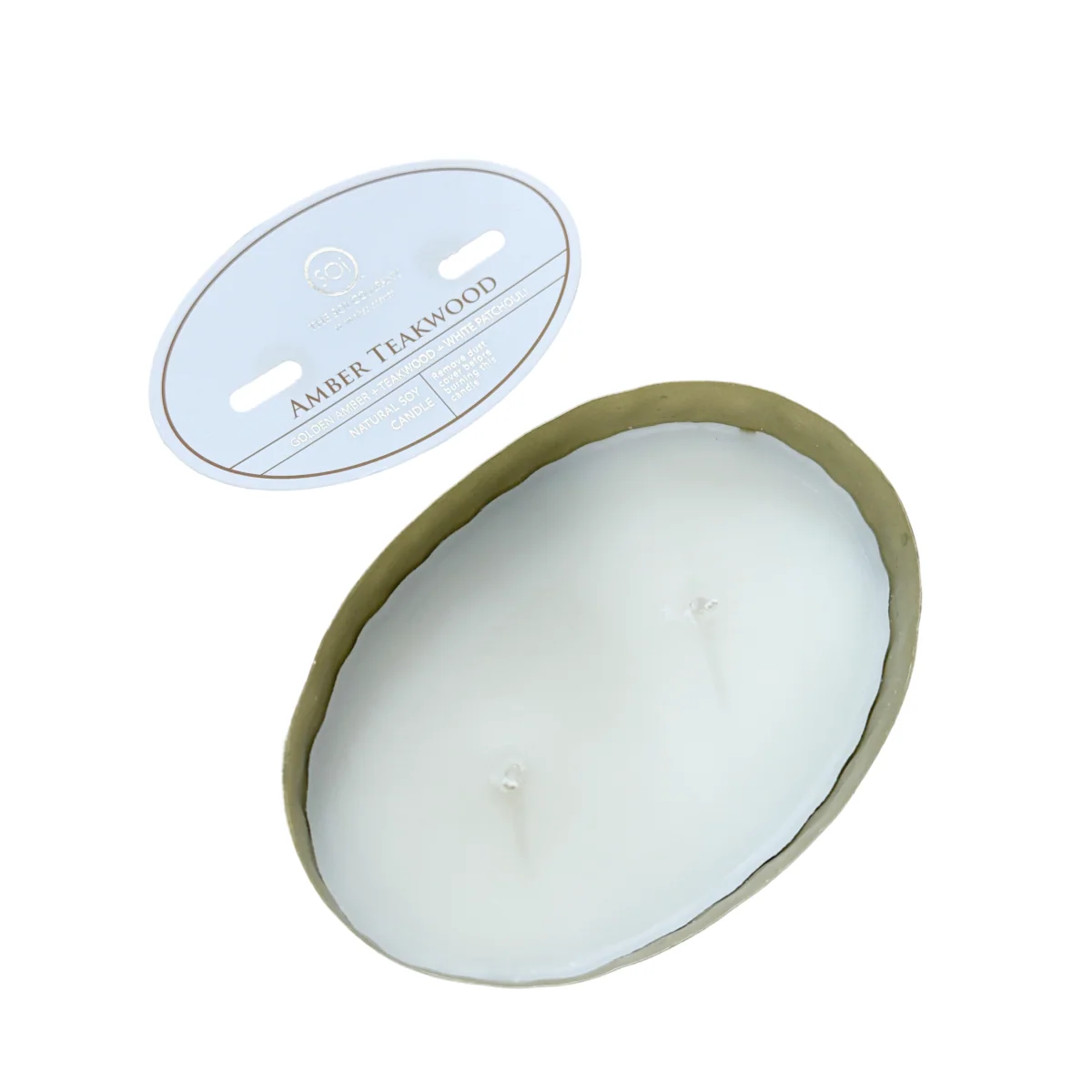 The SOi Company Amber and Teakwood Candle | 18oz Metal - Image 5