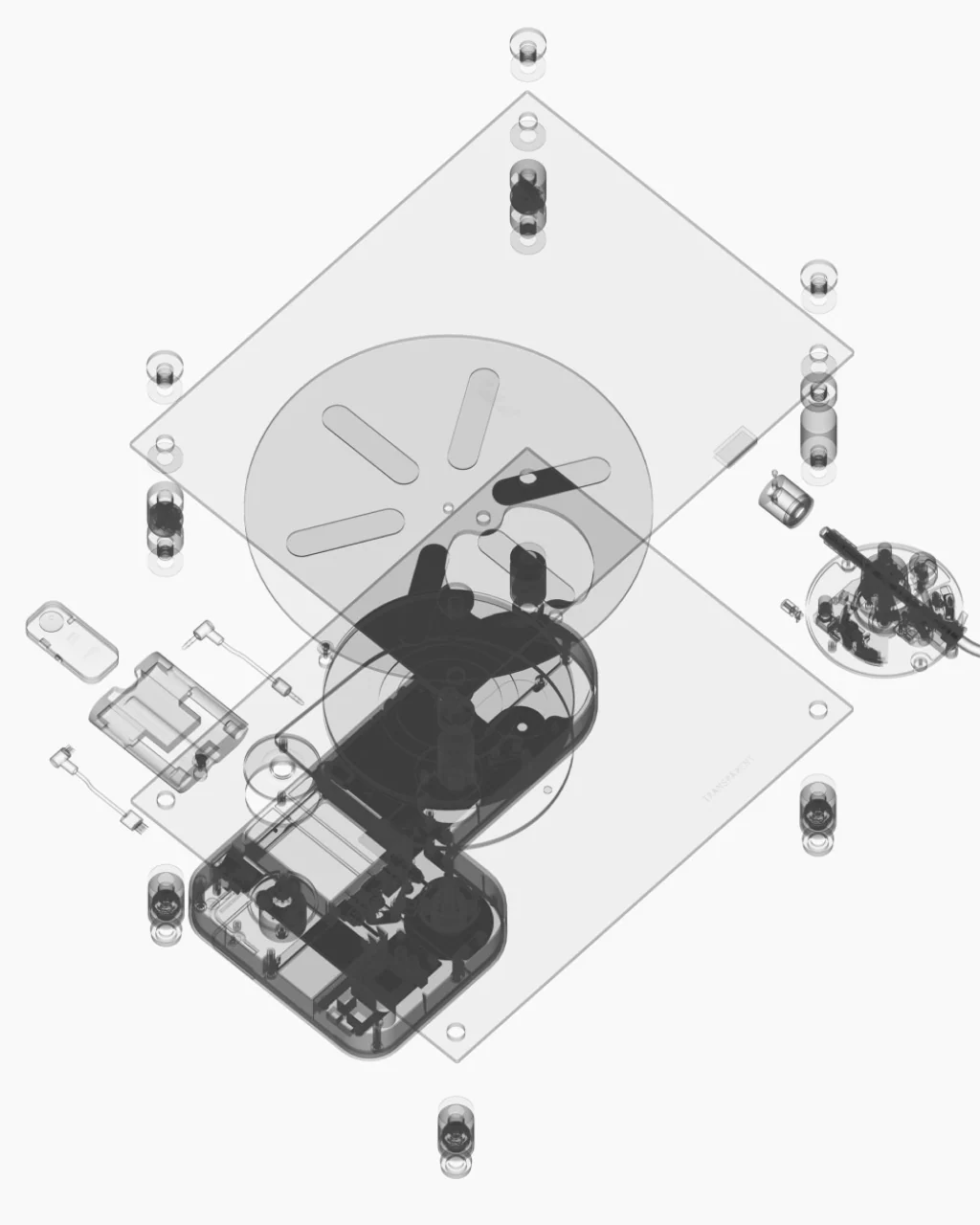 Transparent Turntable - Black - Image 8