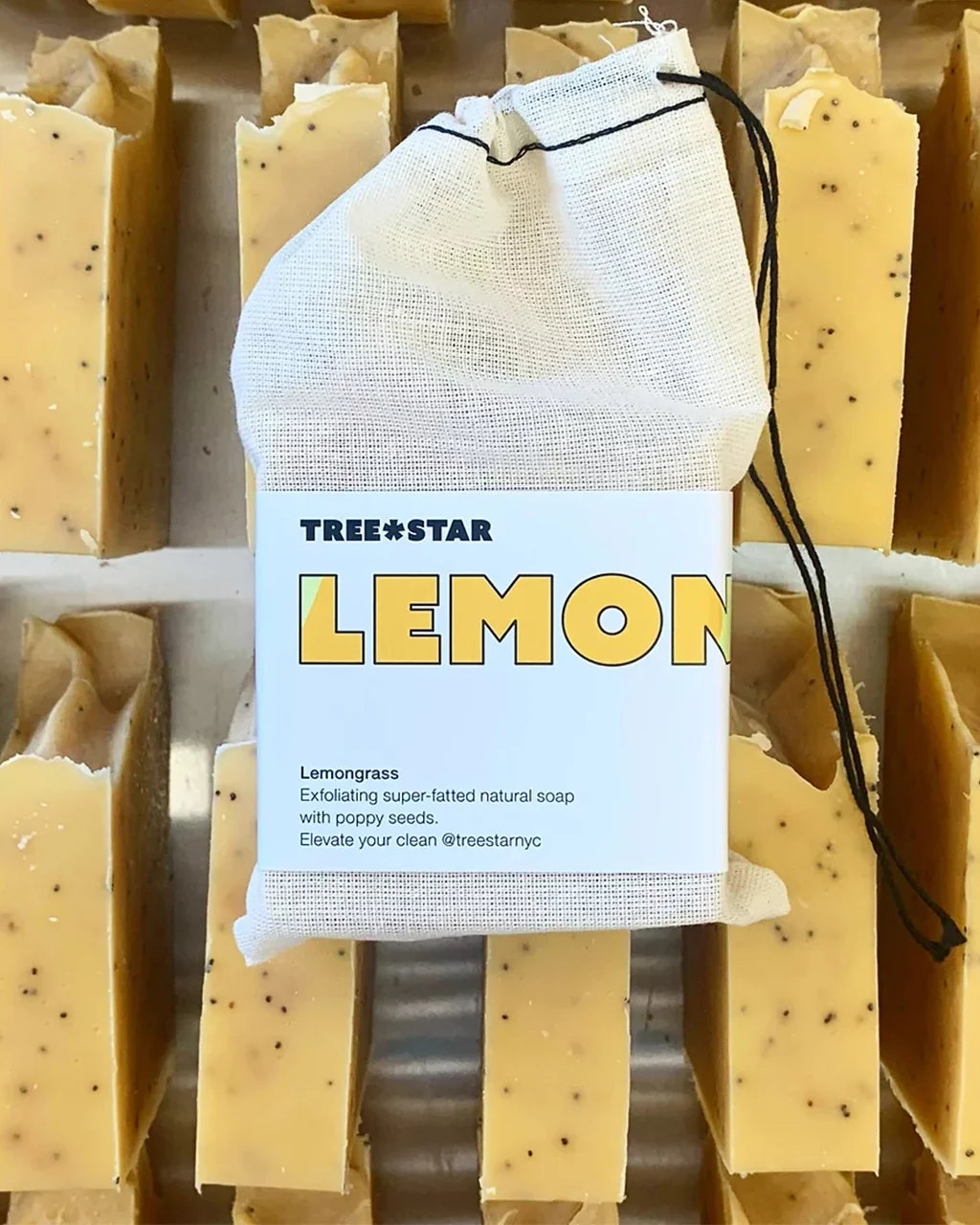 Treestar Lemongrass + Poppy Seeds - Exfoliating Soap - Image 3