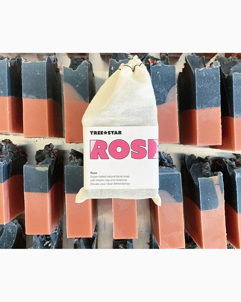 Treestar Rose Clay & Charcoal Soap - Image 3